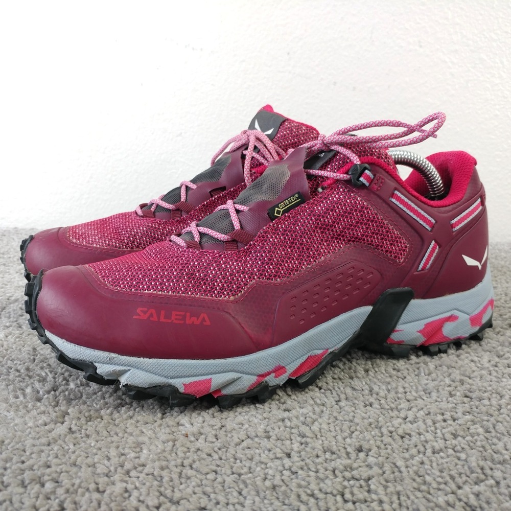 Salewa Speed Beat GTX Trail Running Shoes Womens 7.5 Hiking Sneakers Red 61339